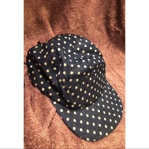 Denim White Polka Dot Hat